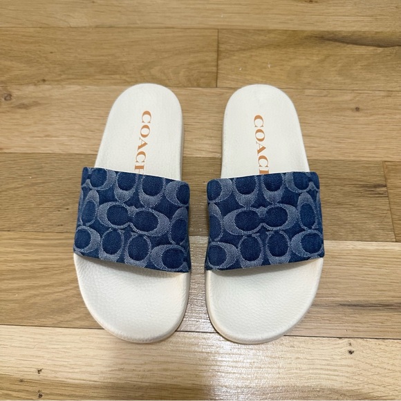 NEW Coach Udele Sport Slide In Signature Denim - Picture 4 of 8